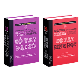 Sách Sổ Tay Đại Số và Sổ Tay Hình Học - Á Châu Books - Tổng Hợp Kiến Thức Toán Học THCS và THPT ( Từ lớp 8 đến lớp 12 )