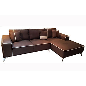 Mua Ghế Sô Pha Bọc Vải Bố Kiểu Dáng Hiện Đại_Màu Nâu Phối Viền_Size 2700 x 1600