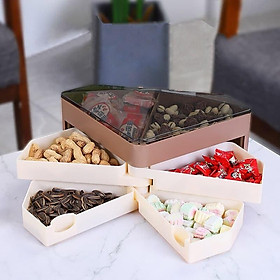 Mua Khay mứt tết  Hộp mứt tết Xòe Tam Giác 3 Tầng Cao Cấp Phong Cách Châu Âu