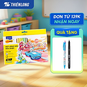 Bút lông màu Fiber Pen 20 màu Pastel Thiên Long Colokit rửa được an toàn sử dụng tô màu, vẽ tranh, calligraphy SWM-C008