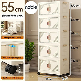 Mua (Ngang 45-75cm) Tủ Nhựa Gấp Gọn Size Lớn  Tủ Đựng Quần Áo Đa Năng Lắp Ghép  Để Đồ Tiện Dụng  Nhựa PP  Có Bánh Xe