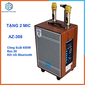 Mua Loa Kéo Karaoke Công Suất Lớn 650W| Loa Kéo Giá Rẻ AZPro AZ-308 | Loa Kéo Bluetooth Đọc Thẻ Nhớ | Loa Kéo Di Động Kết Nối Điện Thoại