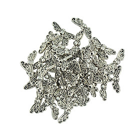 50x Tibetan Silver Butterfly Wing Spacer Metal Beads DIY Jewelry Findings