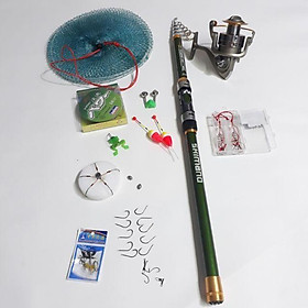 Combo bộ cần câu shimano 3m6 máy Yumoshi LC 7000