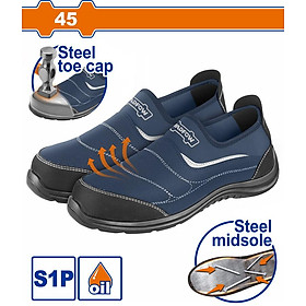 GIÀY BẢO HỘ VẢI MŨI ĐẾ THÉP SIZE 41 WADFOW WSB4541 - HÀNG CHÍNH HÃNG