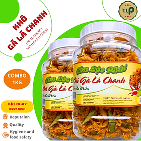 KHÔ GÀ LÁ CHANH TÂN LỘC PHÁT COMBO 1KG - MỖI HŨ 500G