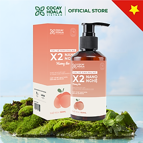 Dung dịch vệ sinh Phụ nữ Gel X2 Nano Nghệ Đào Hồng Mềm Mại Lưu Hương 24h Cocayhoala - 150ml