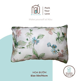 Mua Vỏ gối Gia An homedecor chất liệu tencel lyocell 60s họa tiết hoa lá
