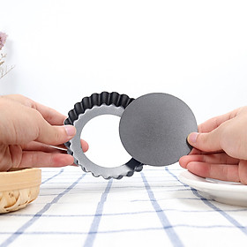 Mua Khuôn Làm Bánh Tart  Khuôn Bánh Tart Trứng Chống Dính Đế Rời Thép Carbon Cao Cấp Size Nhỏ 10cm