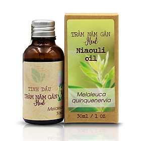 Tinh dầu Tràm năm gân (Tràm Úc) Huế 30ml (Niaouli oil) - Ngừa cảm mạo, giữ ấm cơ thể, đuổi côn trùng, giảm say xe, lọc không khí - Hàng Chính Hãng