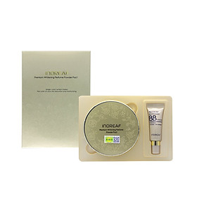 Phấn nén hương nước hoa trắng da cao cấp chống nắng BEBECO Hàn Quốc INOREAF PREMIUM WHITENING PERFUME POWDER PACT 50/PA+++