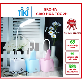 Mua Đèn LED Cảm Ứng Để Bàn Sạc USB 3 Chế Độ Sáng Có Ngăn Đựng Bút Và Giá Đỡ Điện Thoại - Chính Hãng