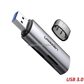 Đầu đọc thẻ USB 3.0 UGREEN 60723 đọc thẻ đa năng SD/ TF - Tốc độ truyền 5GB/s - Hàng chính hãng