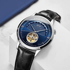 Đồng hồ nam chính hãng I&W CARNIVAL 525G-D5 Kính sapphire ,chống xước,Chống nước ,Bảo hành 24 tháng,Máy cơ (Automatic),Dây da cao cấp,thiết kế lộ cơ thể thao