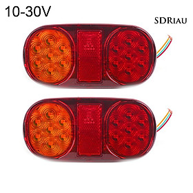 Set 2 Đèn Led 14 Bóng Dc 10-30v 12v Gắn Đuôi Xe Ô Tô