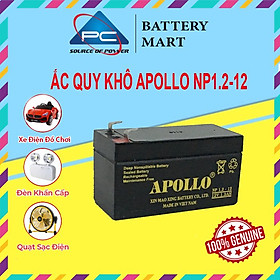 Ắc Quy Apollo NP1.2-12 12V-1.2AH, dùng cho UPS, xe đồ chơi