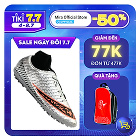 Giày đá bóng nam cỏ nhân tạo MTC X3 Xám cao cổ thể thao phong cách chính