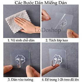 Mua Móc Dán Cường Lực ️HotSale️ Móc Dán Dính Tường Siêu Bền Treo Đồ Đa Năng