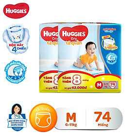 Combo 2 tã quần Huggies Pants Super Jumbo M74SG