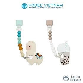 Loulou Lollipop Gặm nướu silicone cao cấp giúp giảm đau và ngứa nướu cho bé, kèm dây đeo tiện lợi, có thể tháo rời
