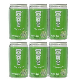 Combo 6 Lon Nước dừa Vietcoco 330ml
