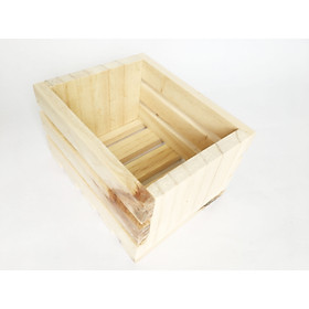 Khay gỗ pallet mini trang trí - kệ gỗ đa năng (màu gỗ tự nhiên, 15x10x7cm)