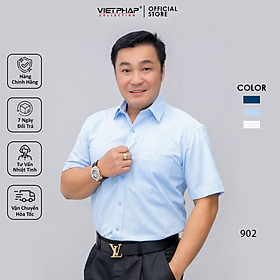 Áo Sơ Mi Bamboo ngắn tay nam VIỆT PHÁP / Form Luxury / chất liệu Sợi Tre Cao Cấp thoáng mát, thấm hút mồ hôi tốt 902