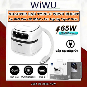 Mua Bộ adapter cóc củ sạc nhanh GAN 67W WIWU Helix Wi-G020 - Chip Ai điều chỉnh dòng  kèm dây type-C 70cm + QC USB-A+USB-C sạc cho laptop  máy tính bảng  điện thoại- Hàng chính Hãng