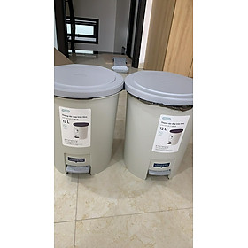 Thùng Rác Đạp Chân Mẫu Tròn Nhiều Cỡ Hiro Hàng Xuất Nhật - Chính Hãng ( Tặng kèm khăn lau pakasa) Giao màu ngẫu nhiên