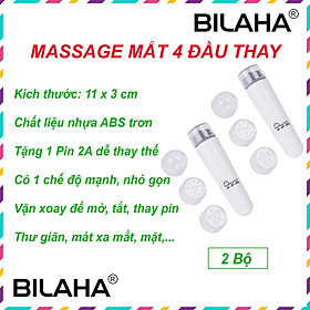Combo 2 Máy Massage Mắt Mini Cầm Tay Chống Thâm Quầng, Giảm Xoang, Mát Xa Thái Dương (Hàng Chính Hãng)