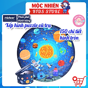 Đồ Chơi Xếp Hình Puzzle MIDEER Dạng Hộp Tròn - 04 Chủ Đề Khu Rừng, Vũ Trụ, Động vật và Đại dương (150 Mảnh Ghép)