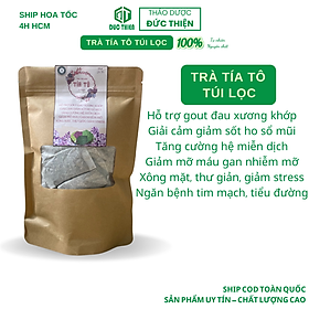 Trà Tía Tô Túi Lọc Đức Thiện (30 Gói) - Hỗ Trợ Gout, Đau Nhức Xương Khớp, Giải Cảm, Căng Thẳng, Stress