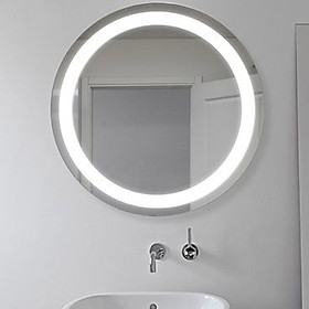 Gương Tròn Led Phun Viền Cát