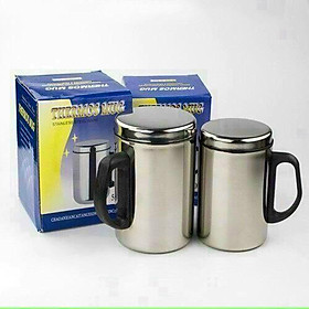 CỐC,CA INOX GIỮ NHIỆT 500 ML CÓ NẮP ĐẬY SIÊU TIỆN LỢI