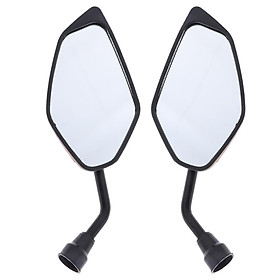 Universal Motorcycle Moped Dirt Bike ATV Scooter 10mm Rear View Side Mirror (1 Pair)