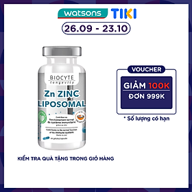 Thực Phẩm Bảo Vệ Sức Khỏe Biocyte Viên Uống Zn Zinc Liposomal 60 Viên