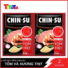 Combo 2 Gói Hạt Nêm Chin-Su Tôm và Xương Thịt Gói 2kg X2