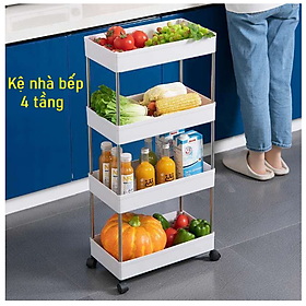 Kệ đựng đồ đa năng 4 tầng có bánh xe chuyên dụng cho spa inox cao cấp, Kệ góc tam giác 3 tầng bánh xe  đa năng GD608-KeSPA