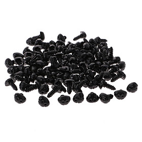 100 Pieces Plastic Safety Nose with BACKS for Bear Dog Animal Toy DIY Craft