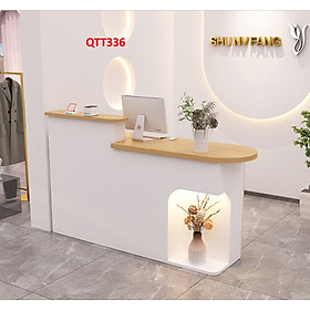 Mua QUẦY LỄ TÂN  QUẦY TIẾP TÂN  QUẦY TÍNH TIỀN  QUẦY THU NGÂN QTT336 ( không đèn) - NỘI THẤT LẮP RÁP VIỄN ĐÔNG ADV