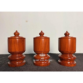 Khay đựng chén nước, Bộ đài thờ gỗ gụ hương nguyên khối