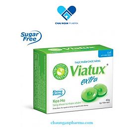 Kẹo ngậm Viatux Extra Vietnat Không đường Hộp 20 viên
