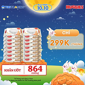 Combo 12 Gói Khăn Ướt Huggies Cacao và Bơ Hạt Mỡ (72 Miếng/ Gói)