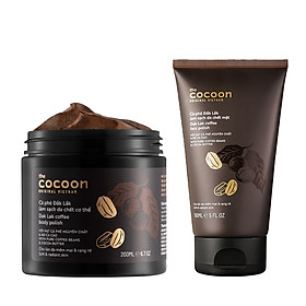 Combo Cà phê đắk lắk Tẩy da chết Body cocoon 200ml + Tẩy da chết Mặt cocoon 150ml