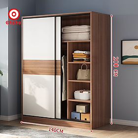 Mua TỦ QUẦN ÁO GỖ CÔNG NGHIỆP 2 CÁNH LÙA OHAHA - CL002