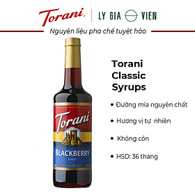 Siro Pha Chế Vị Mâm Xôi Đen Torani Classic Blackberry Syrup 750ml Mỹ