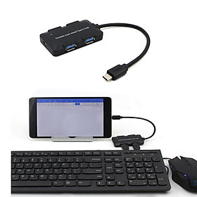 Type C to USB 3.0 4 Port HUB Adapter Fast Speed for  Android