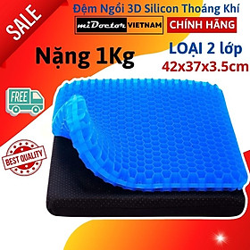 Mua Đệm Ngồi 3D Silicon 2 Lớp Tổ Ong Lót Ghế Thoáng Khí Chống Đau Mỏi Lưng miDoctor