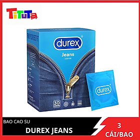Bao cao su durex jeans easy-on 3 cái