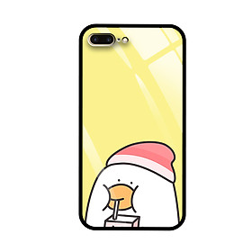 Ốp Lưng Cho Điện Thoại IPHONE 7 PLUS/IPHONE 8 PLUS - Mặt Lưng Kính Cường Lực - 7900 DUCK03 - Hàng Chính Hãng